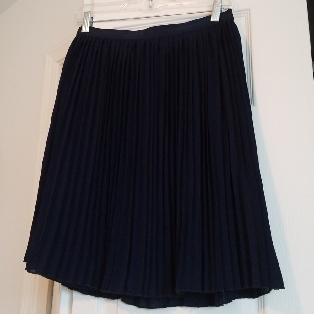 J.Crew blue pleated skirt